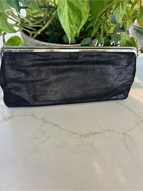 Vintage HOBO International‎ Single Frame Leather Clutch Wallet - Ex Condition